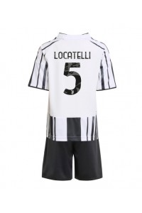 Fotbalové Dres Juventus Manuel Locatelli #5 Dětské Domácí Oblečení 2025-26 Krátký Rukáv (+ trenýrky)